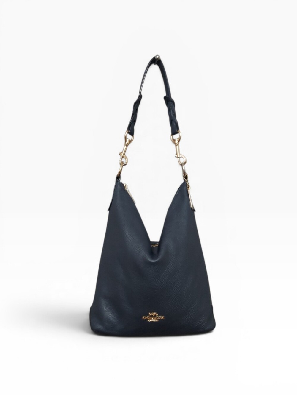 Coach Abby Leather Shoulder Hobo Bag W/ Gold Tone HW No. F31507